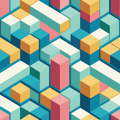 Obraz premium Isometric blocks