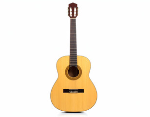 Obraz premium Acoustic Guitar Polished Wooden Six-String Instrument