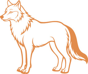 vector illustration of Wolf