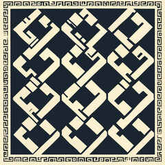 Arabic Calligraphy Maze Style Pattern