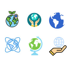 Global icon vector
