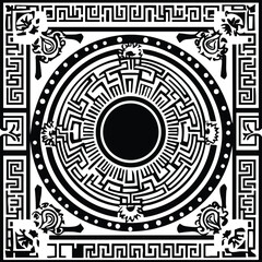 Complex Circular Maze Pattern