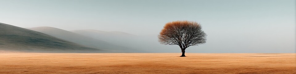 Whit Monday Serenity Solitary Tree in Golden Hour Light for Spiritual Renewal Wellness and Mindfulness Marketing - Spring Holistic and Eco Celebration
