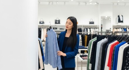 Obraz premium Fashion Shopping Adventure Boutique Store Retail Experience Modern Environment Indoor Viewpoint Style Exploration and Personal Expression