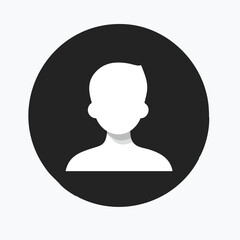 Female Avatar Silhouette – Round Frame