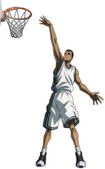 Obraz premium Epic Basketball Dunk Art – High-Energy Sports Illustration