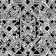Intricate Abstract Maze Pattern