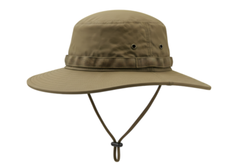 Khaki Boonie Hat Sun Protection and Style isolated on transparent baackground