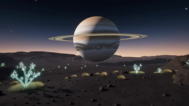 spaceship and planet