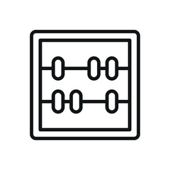Classic abacus with clean line style. Ideal for accounting or education use.