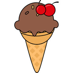 Ice Cream Cone Illustration