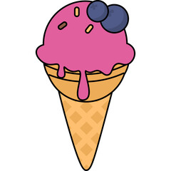 Ice Cream Cone Illustration