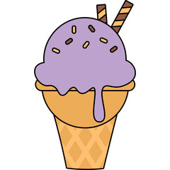 Ice Cream Cone Illustration