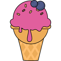 Ice Cream Cone Illustration