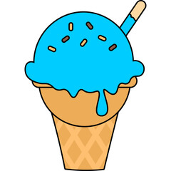 Ice Cream Cone Illustration