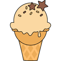 Ice Cream Cone Illustration