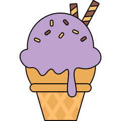 Ice Cream Cone Illustration