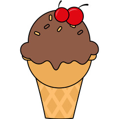 Ice Cream Cone Illustration