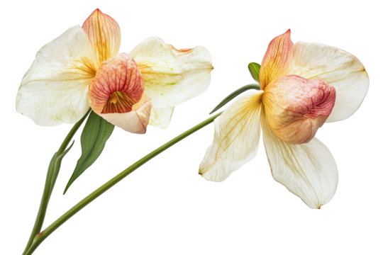 Darwin’s Slipper Flower cluster isolated on transparent background — high-resolution PNG botanical cut-out for seamless floral overlays, greeting cards, wedding invitations and scrapbooking