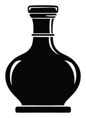 Abstract Hand Drawn Silhouette of a Vintage Bottle Shape Design
