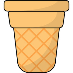 Empty Ice Cream Cone Illustration