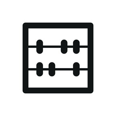 Solid abacus icon with bold beads. Perfect for finance and traditional counting.