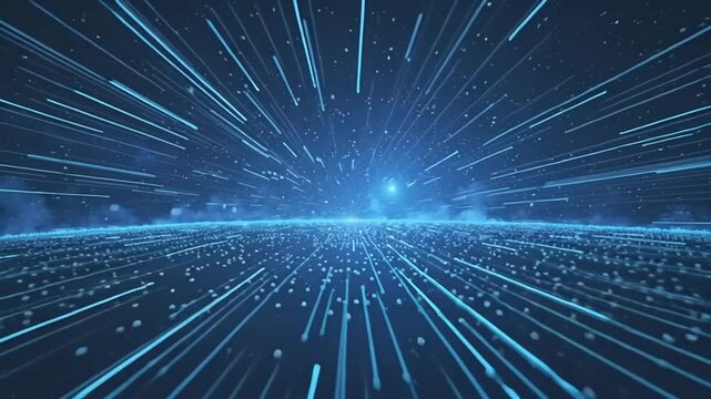 abstract blue background with binary code