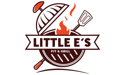 Little e s pit and grill restaurant logo design