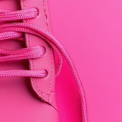 Close-up of Pink Shoelaces Texture