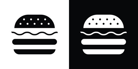 Hamburger icon in flat black solid vector set