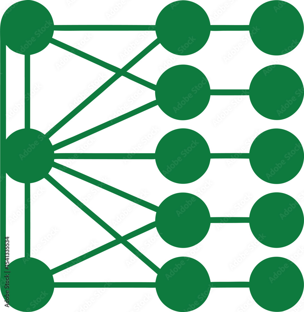 Poster abstract green network connection representation suitable for various design concepts