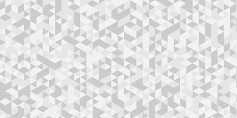Vector geometric seamless white, gray cube square low polygon texture wallpaper. abstract surface creative diamond pattern corporate. white and gray polygon Mosaic triangle overlap texture background.