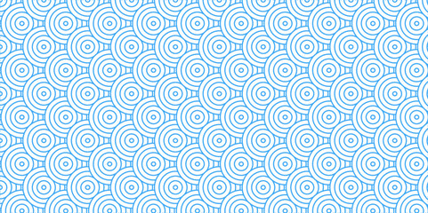 Minimal vector Overlapping Pattern geometric diamond geometric waves spiral abstract circle wave line. Blue seamless tile stripe geometric create retro line pattern background.