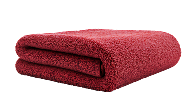 ealistic red folded beach towel PNG