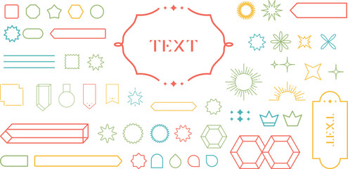 Set of vitage label, badges shape and ribbon baner collections. Vector. Black template for patch, insignias, overlay