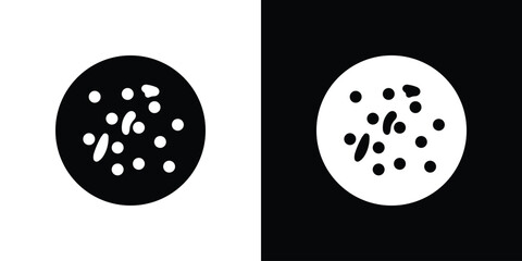 Fototapeta premium Leukemia icon in flat black solid vector set