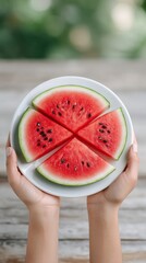 Fresh watermelon delight a rustic farmtotable presentation