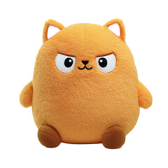 Cute and Plush Orange Cat Toy with Anger Expression, Soft Stuffed Animal Perfect for Kids and Collectors, Adorable Plushie for Toy Enthusiasts and Gift Giving