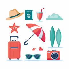 Summer Travel Icon Set