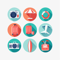 Summer Travel Icon Set
