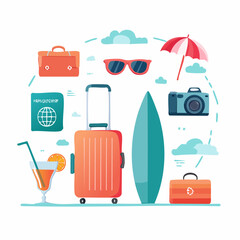 Summer Travel Icon Set