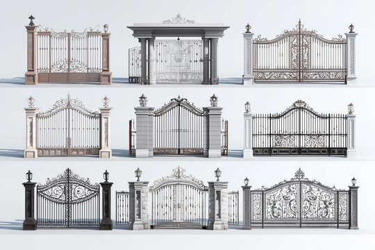 creative gate designs in various architectural styles