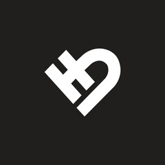 Obraz premium HB unique logo design, lowercase b.