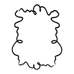 Hand drawn decorative curly border