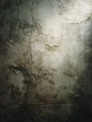 Distressed weathered wall with cracks, stains, and faded texture, creating a vintage, grunge background for artistic design and aged aesthetics.