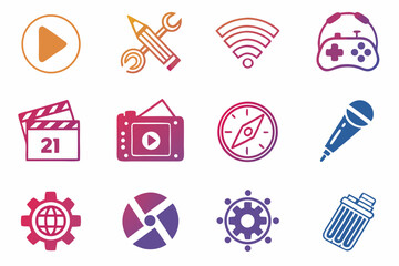 set of icons for web design