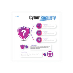 Cyber security flyer square