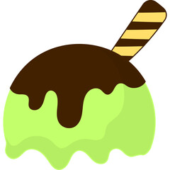 Ice Cream Scoop Illustration