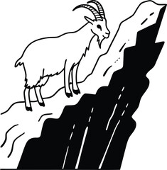 silhouette of a goat