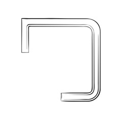 Curved corner square badge 